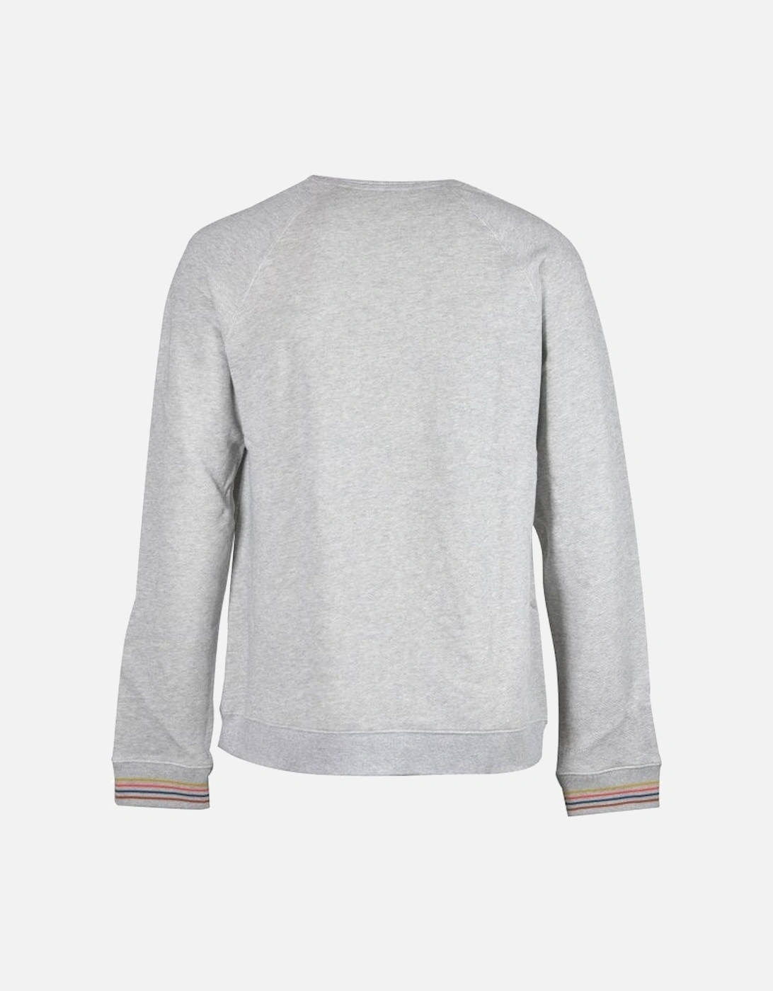 Fleece-Lined New Artist Stripe Sweatshirt, Grey Melange