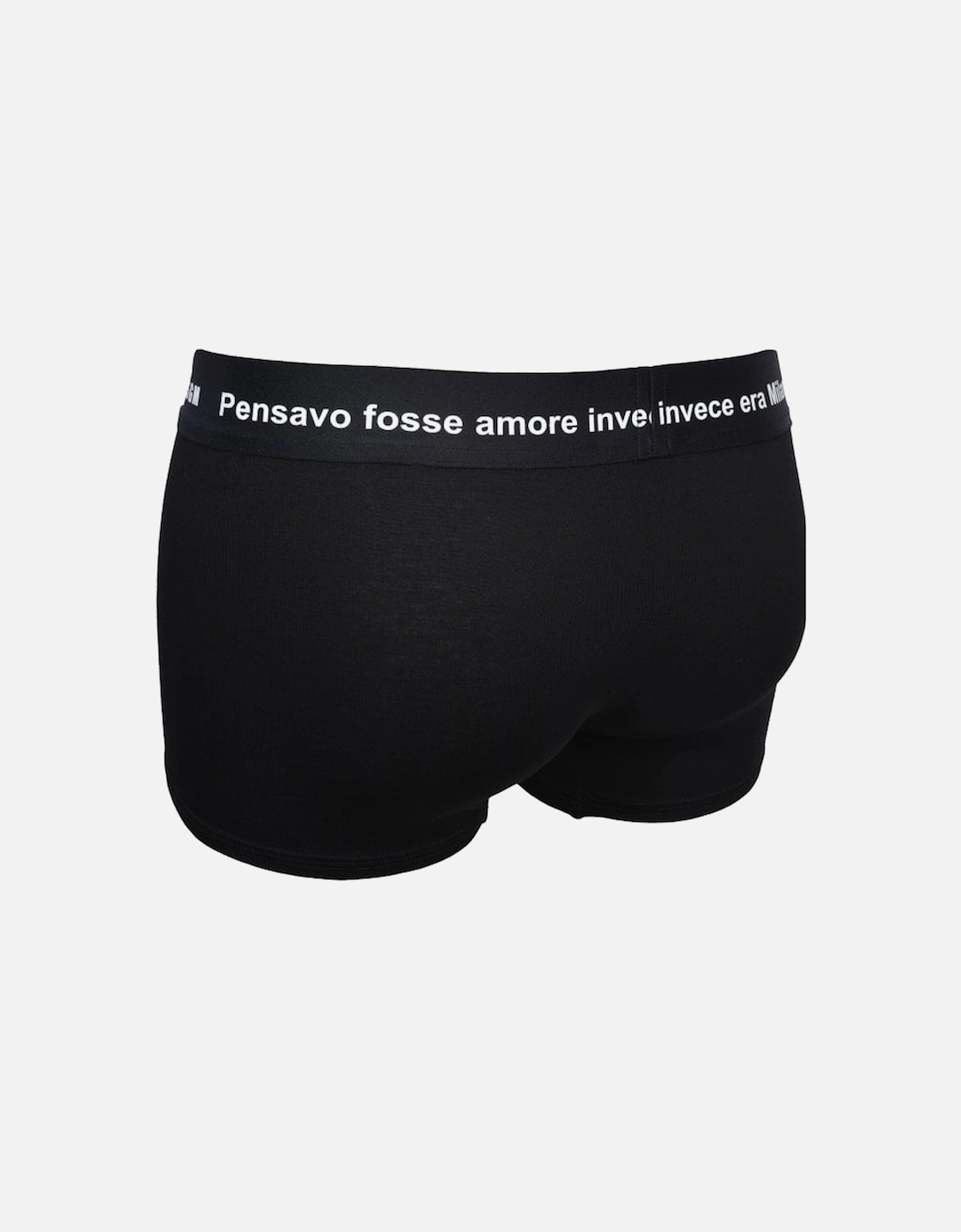 Milan Love Quote Boxer Trunk, Black