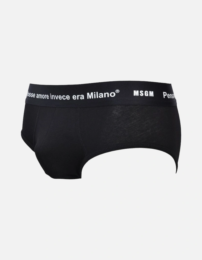 Milan Love Quote Brief, Black