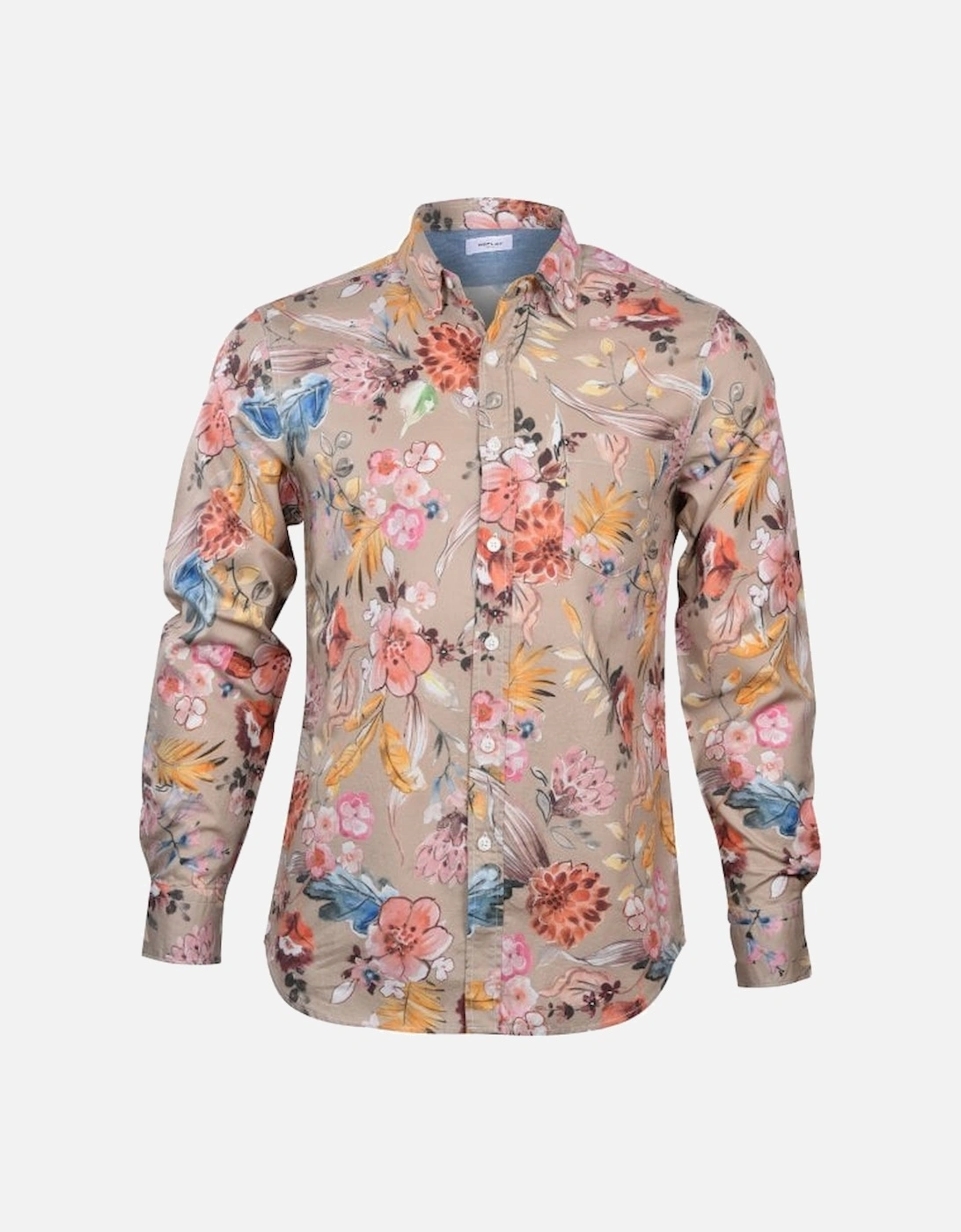Floral Print Shirt, Fawn/multi, 5 of 4
