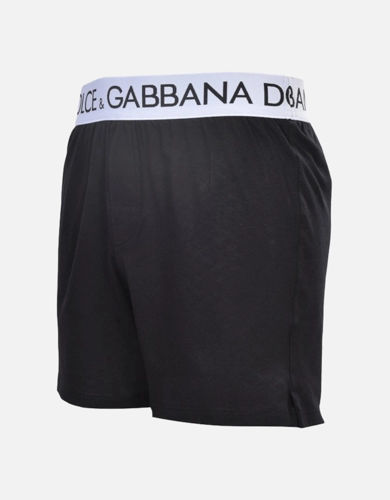 Retro Logo Lounge Shorts, Black