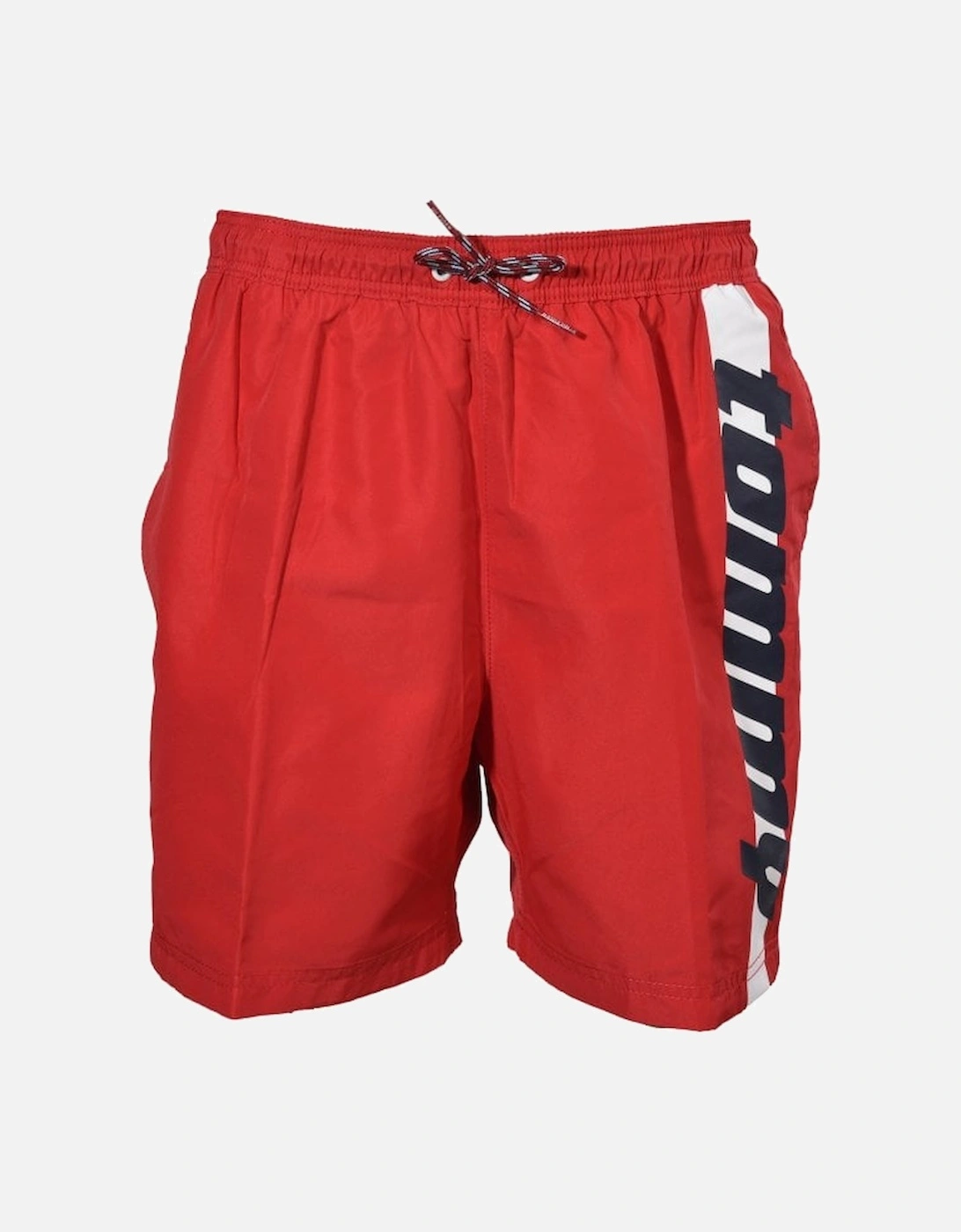 Tommy Block Logo Boys Swim Shorts, Red, 5 of 4