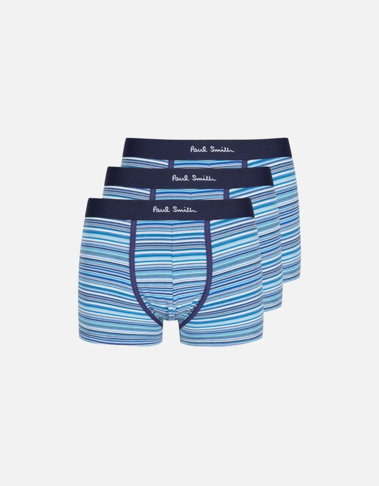 3-Pack Multi-Stripe Boxer Trunks, Blue
