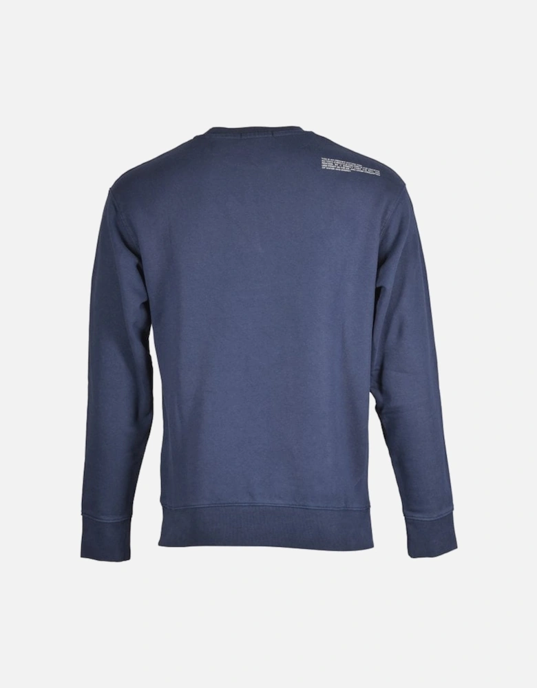 Tonal Logo Print Sweatshirt, Navy