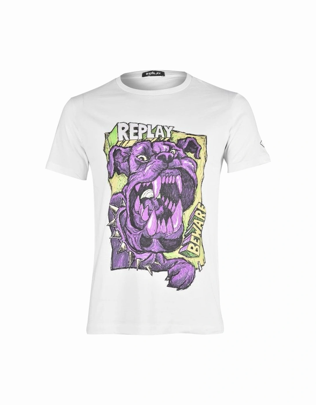 Beware of the Dog Pop Art T-Shirt, White, 4 of 3