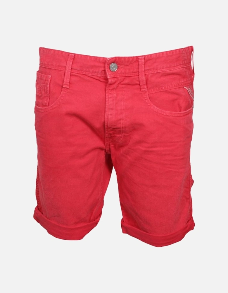 Jeans Slim-Fit Anbass Denim Shorts, Red