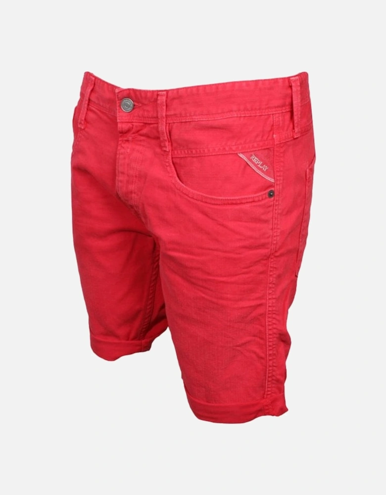 Jeans Slim-Fit Anbass Denim Shorts, Red