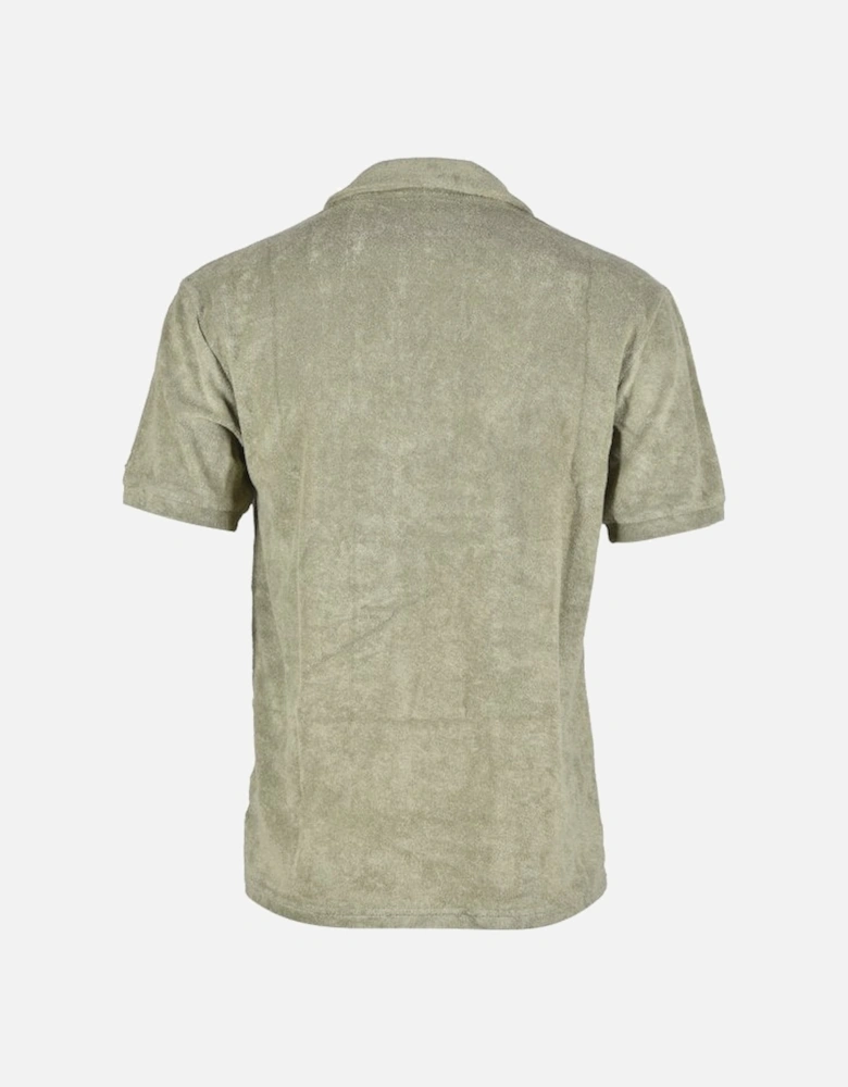 Towelling Polo Shirt, Delta Green