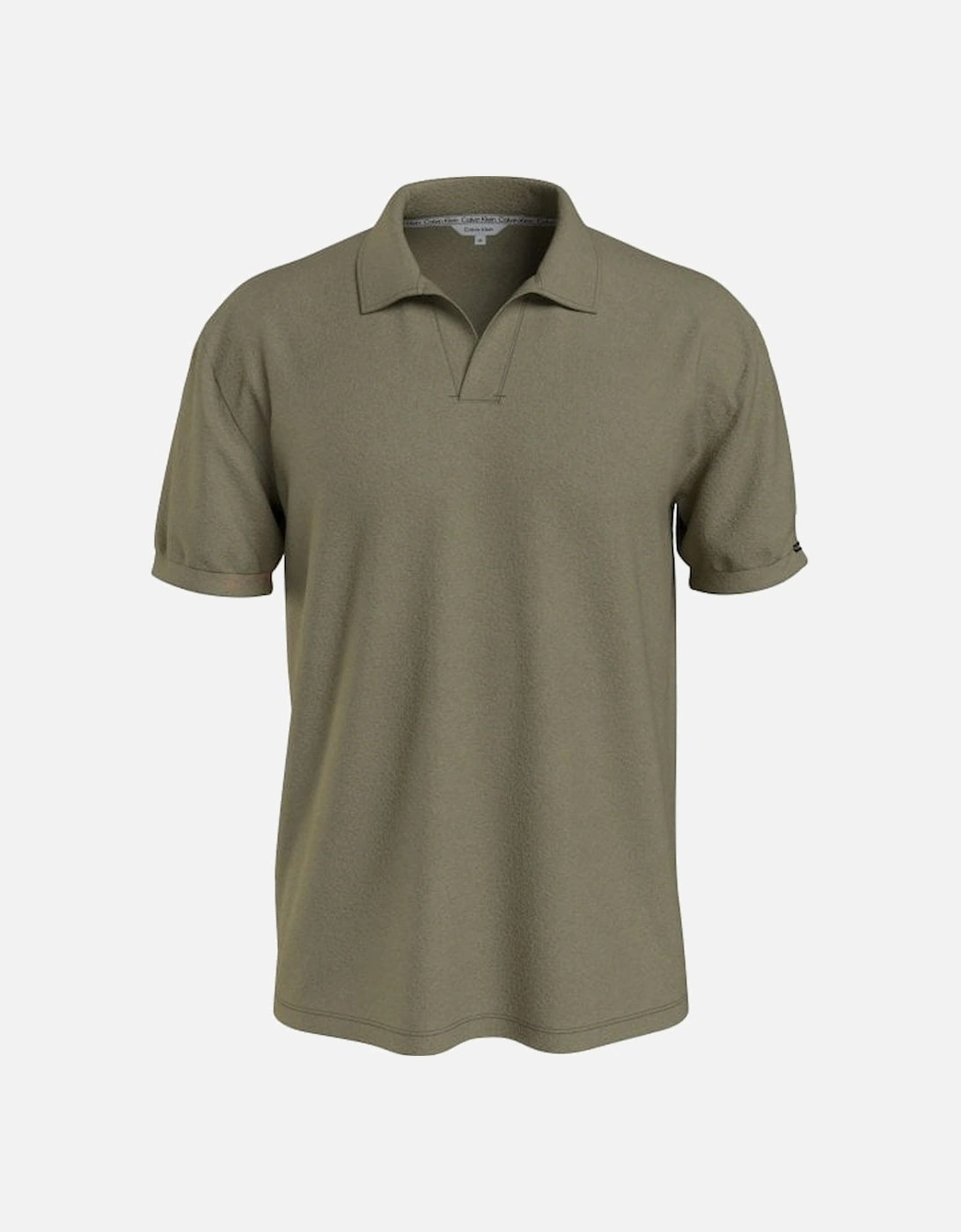 Towelling Polo Shirt, Delta Green