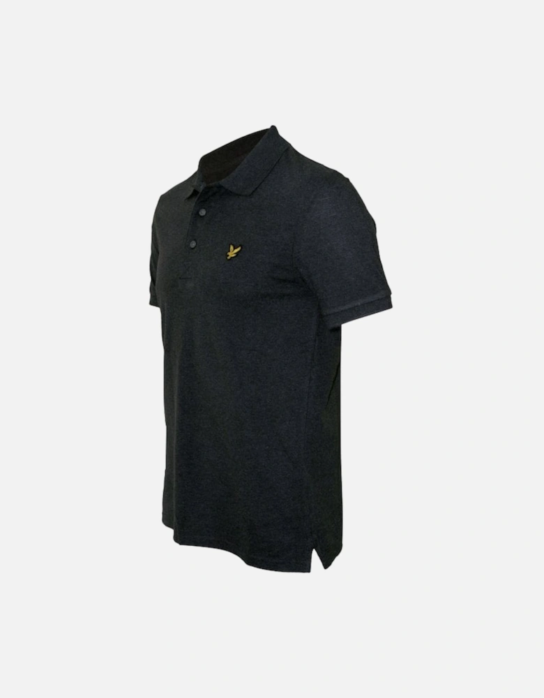 Classic Pique Polo Shirt, Charcoal Marl