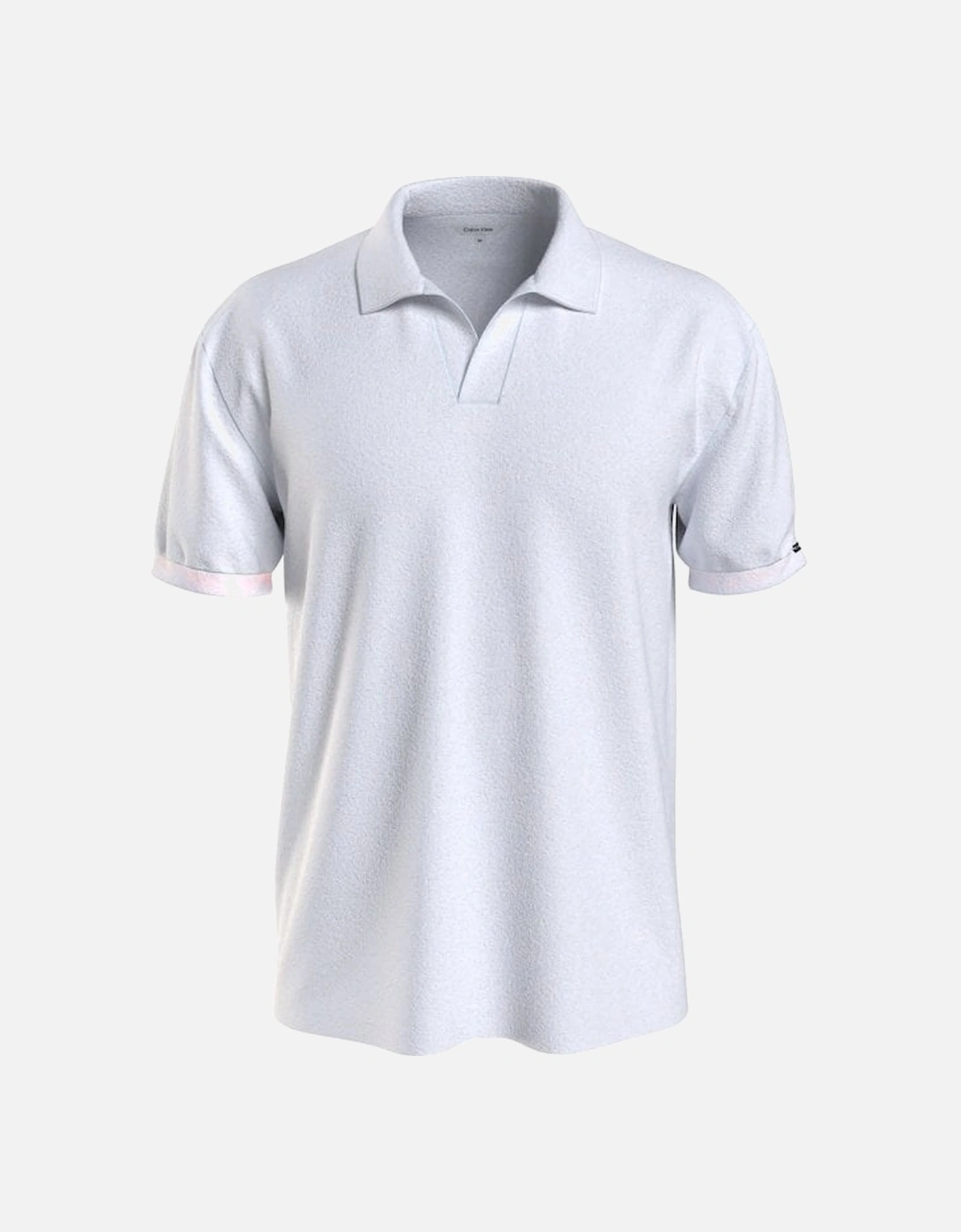 Towelling Polo Shirt, White