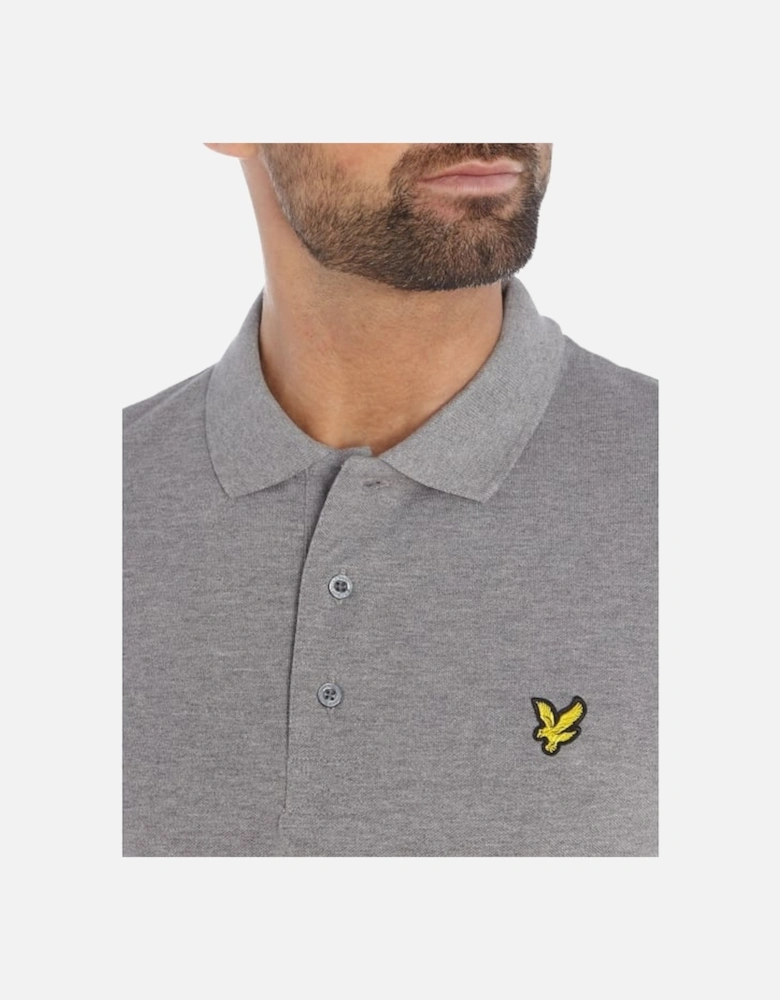 Classic Pique Polo Shirt, Grey Marl