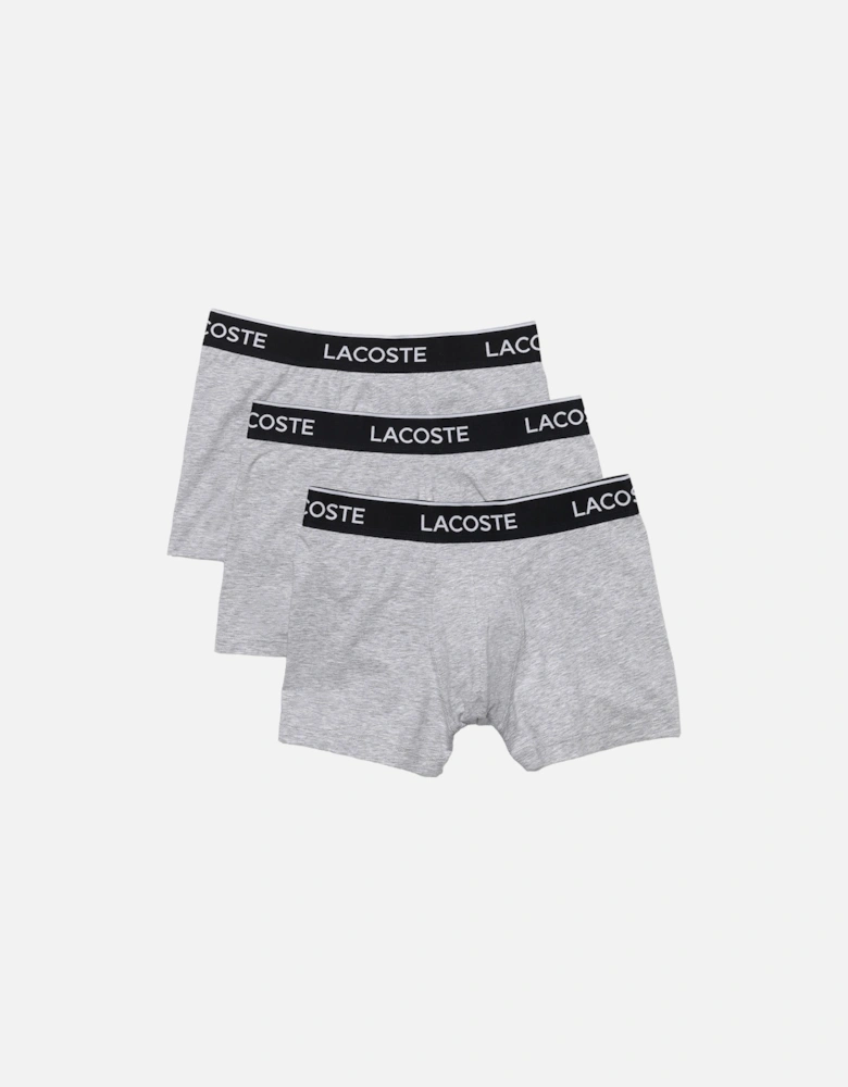 3-Pack Casual Boxer Trunks, Grey