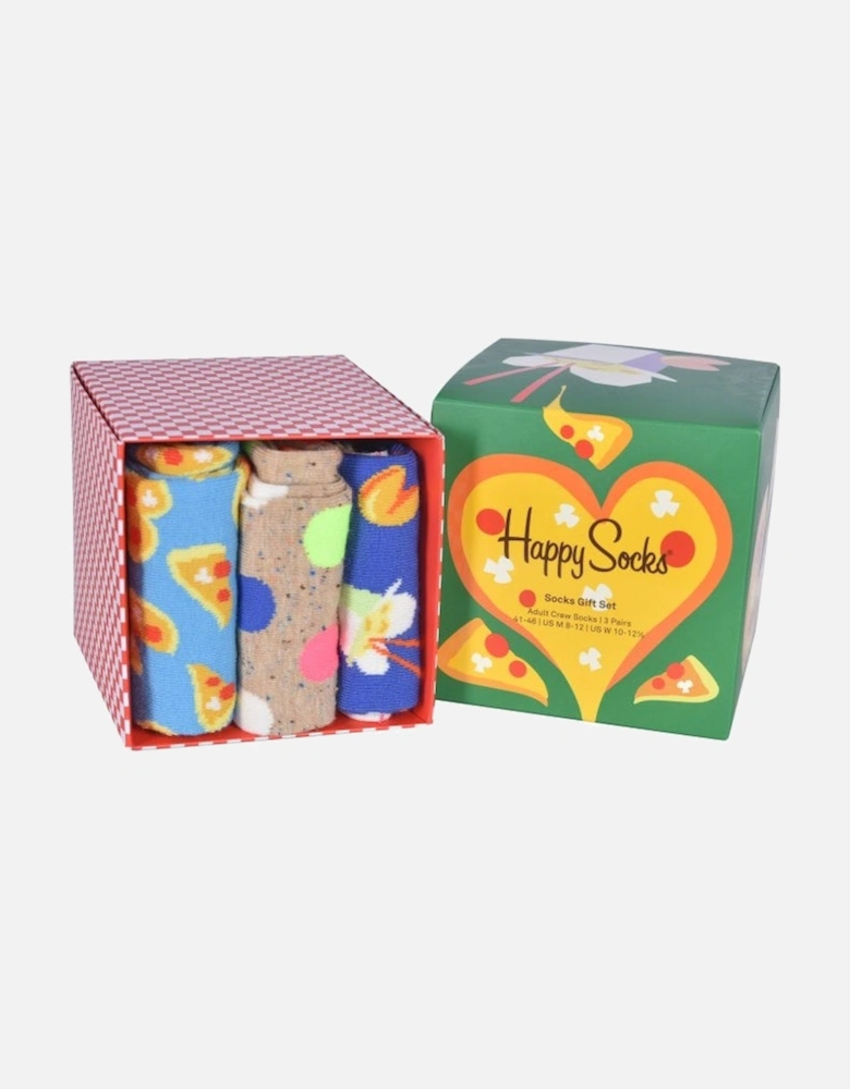 3-Pack Pizza Love Socks Gift Box