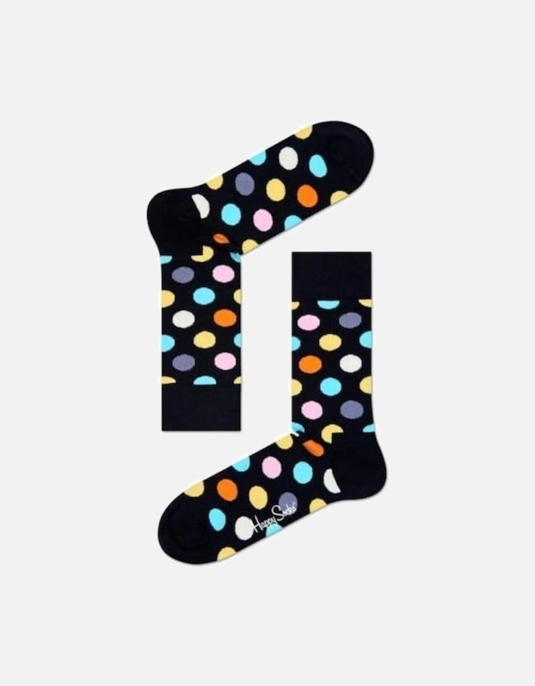 Big Dot Socks, Black/Multi