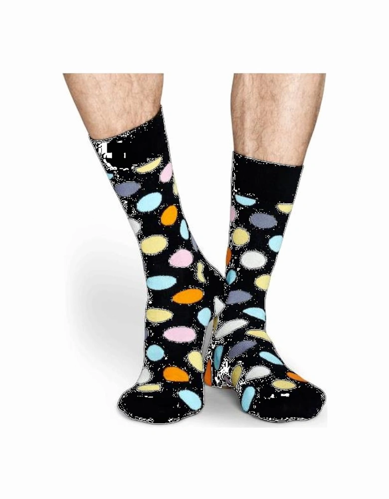Big Dot Socks, Black/Multi