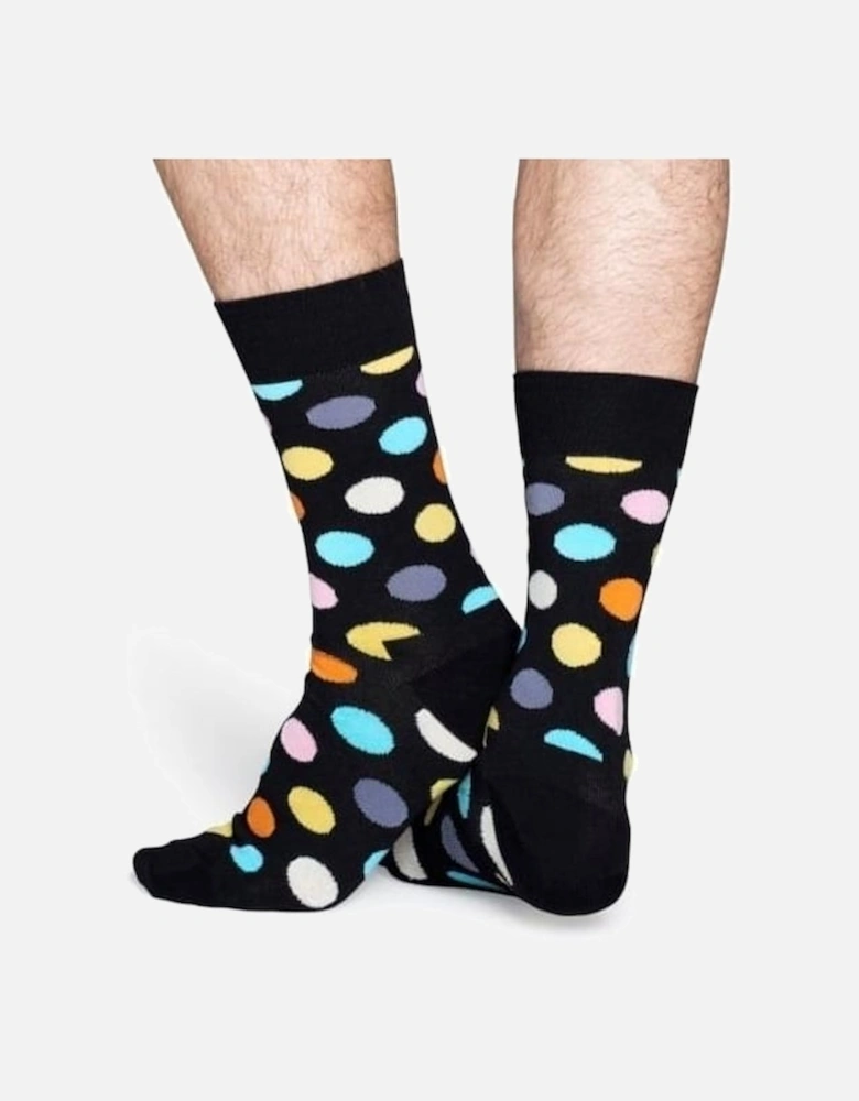 Big Dot Socks, Black/Multi