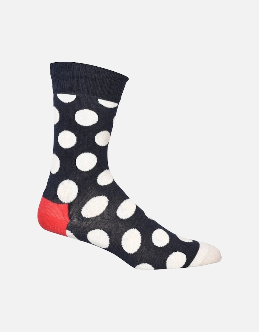 Big Dot Socks, Navy/White