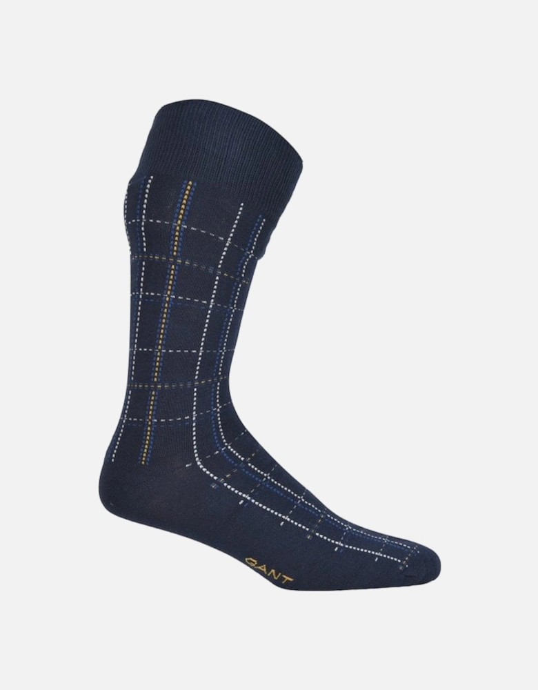 3-Pack Check & Dot Socks Gift Set, Navy/blue