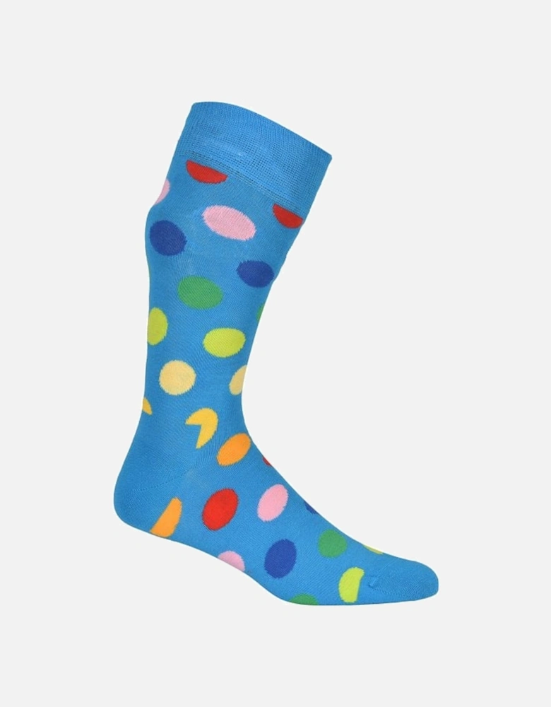 Big Dot Socks, Sky Blue