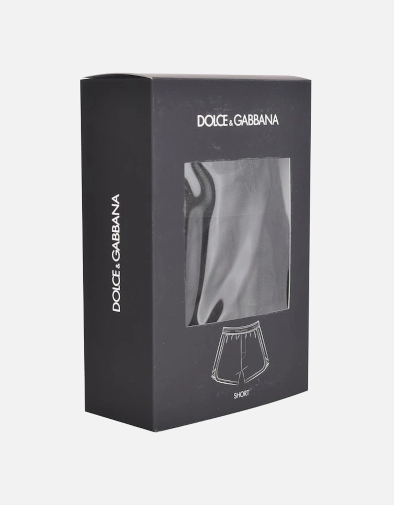Rubberised DG Logo Lounge Shorts, Black