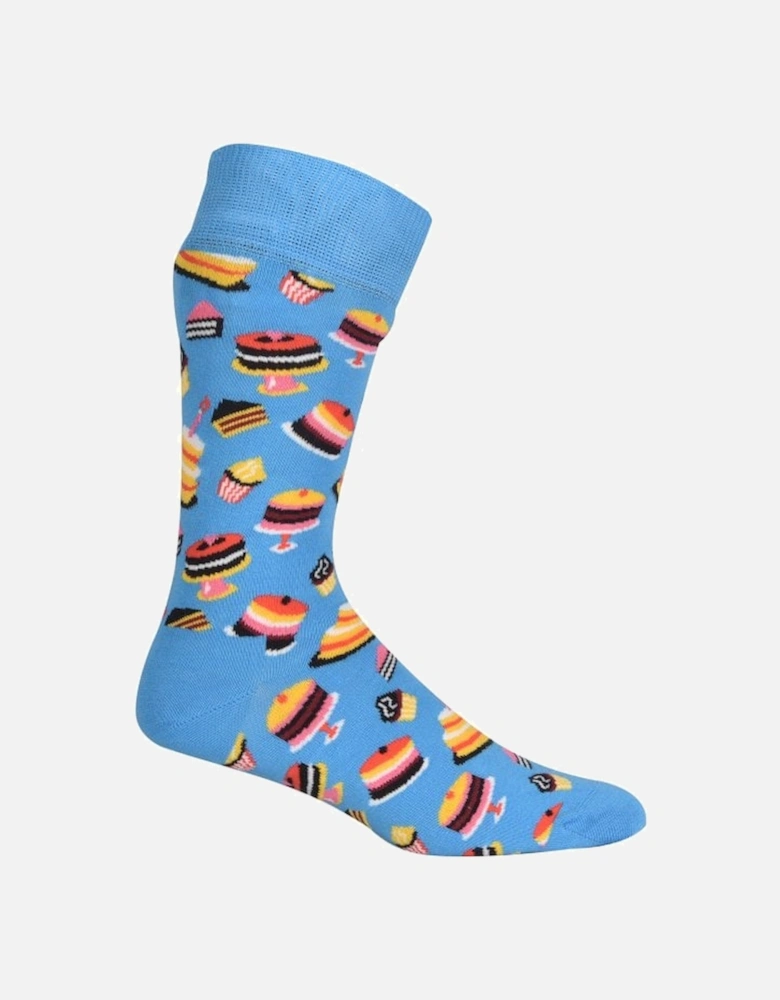 Birthday Cake Socks, Blue