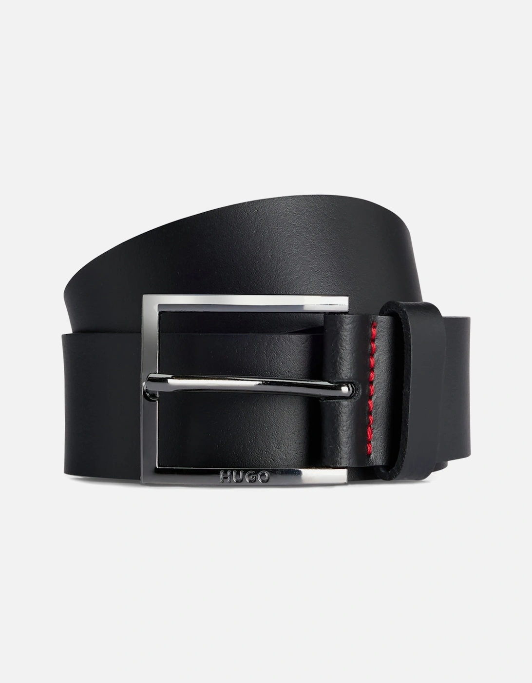 Geek Smooth Leather Belt, Black, 4 of 3