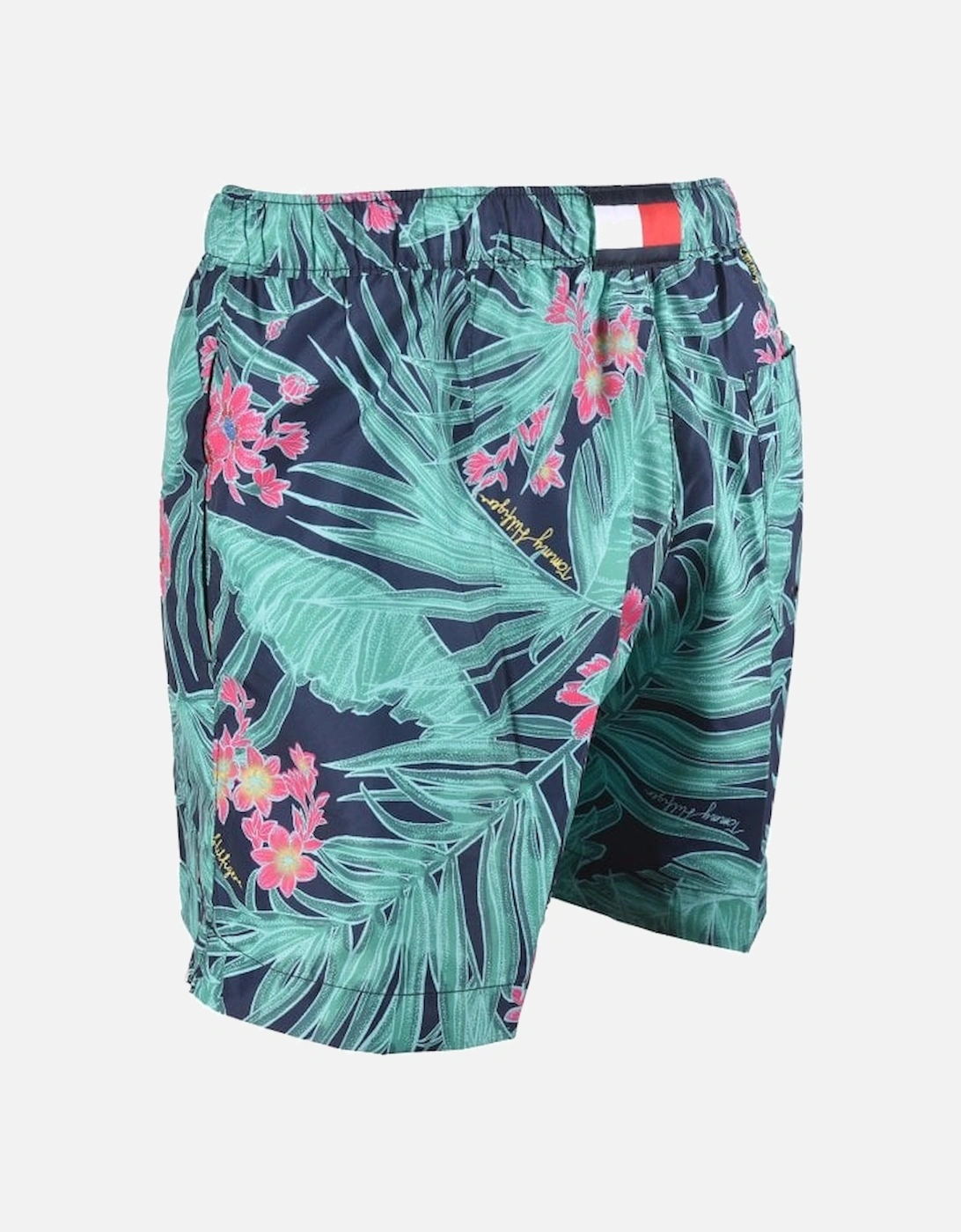 Tropical Swim Shorts, Turquoise/navy