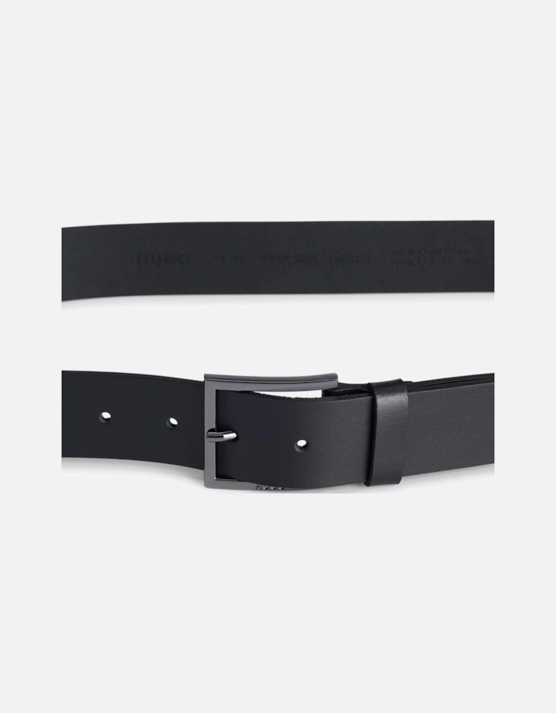 Geek Smooth Leather Belt, Black