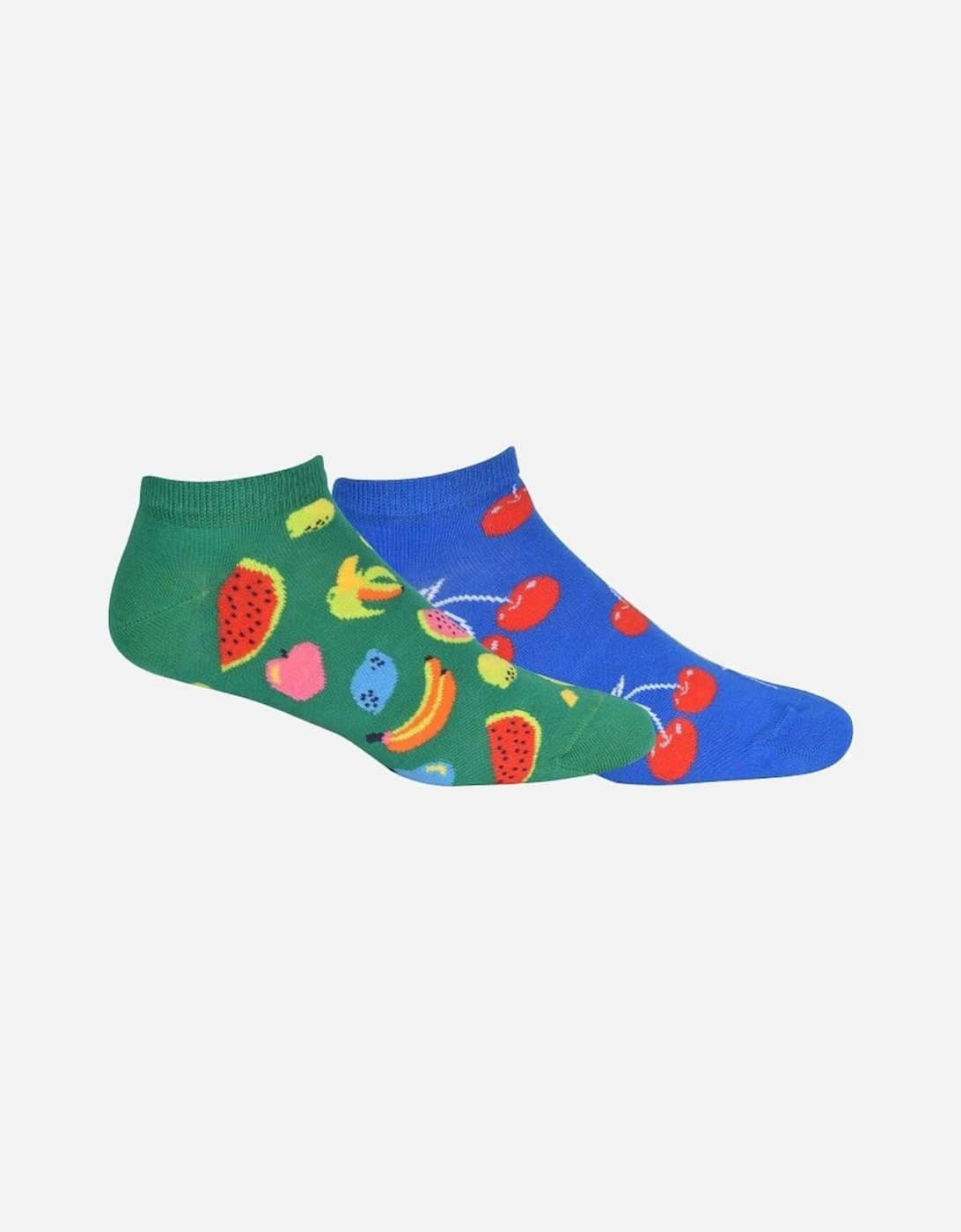 2-Pack Fruit Trainer Socks, Blue/Green