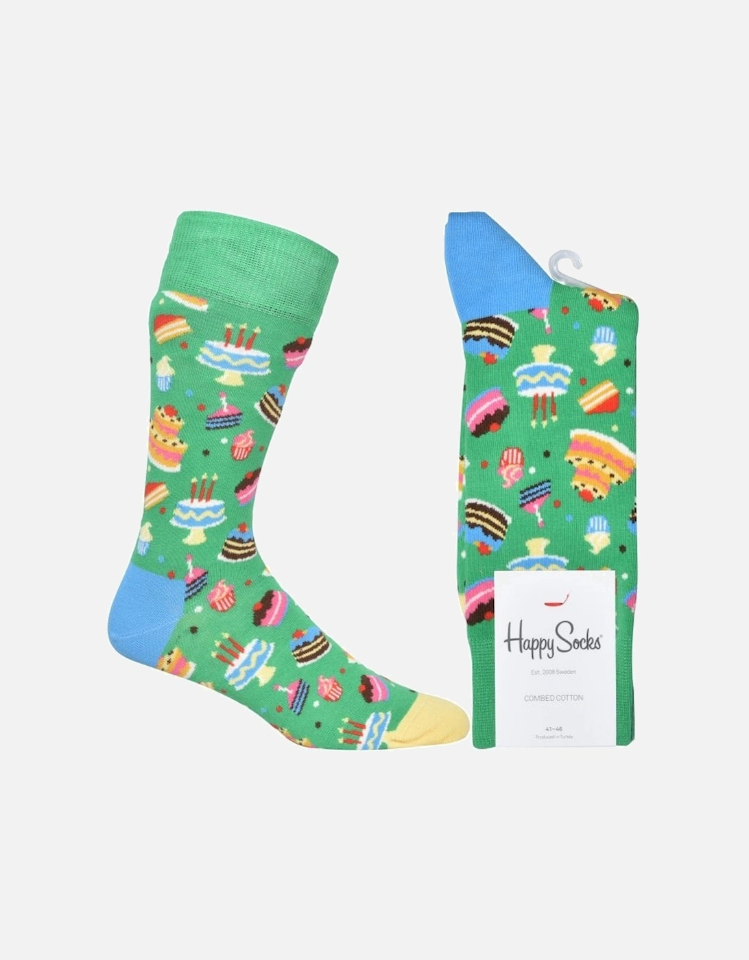 Birthday Cake Socks, Green/multi, 4 of 3