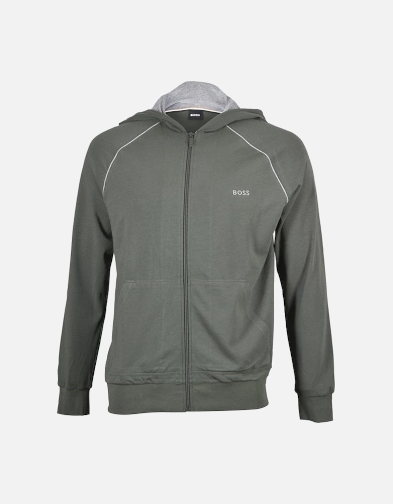 Mix & Match Zip-Thru Loungewear Track Jacket, Khaki/grey