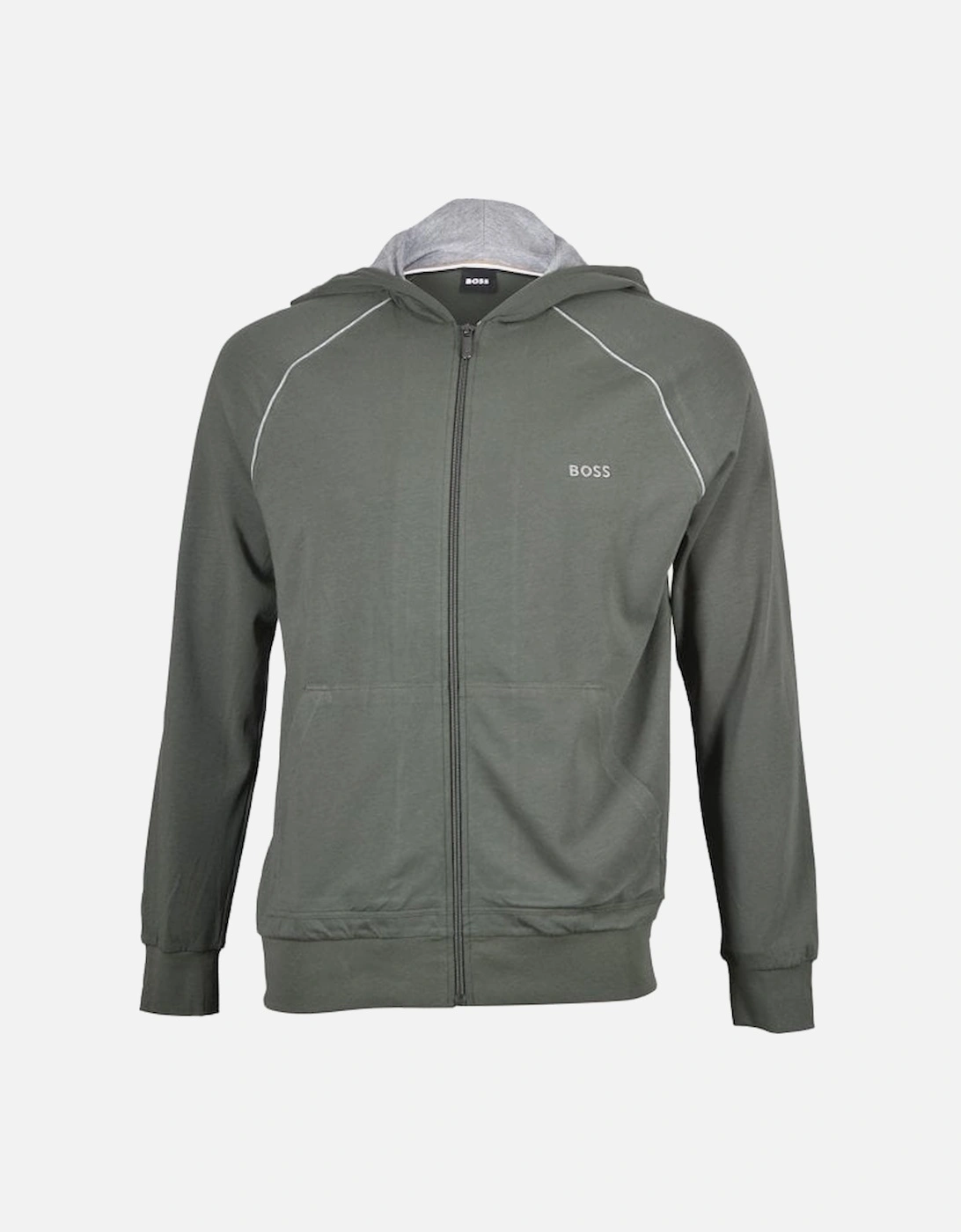 Mix & Match Zip-Thru Loungewear Track Jacket, Khaki/grey, 4 of 3