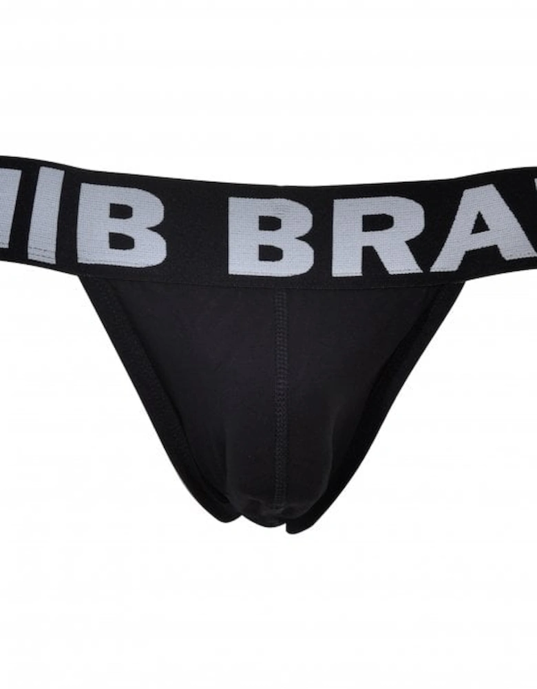 Black Band All-Round Logo Jockstrap, Black