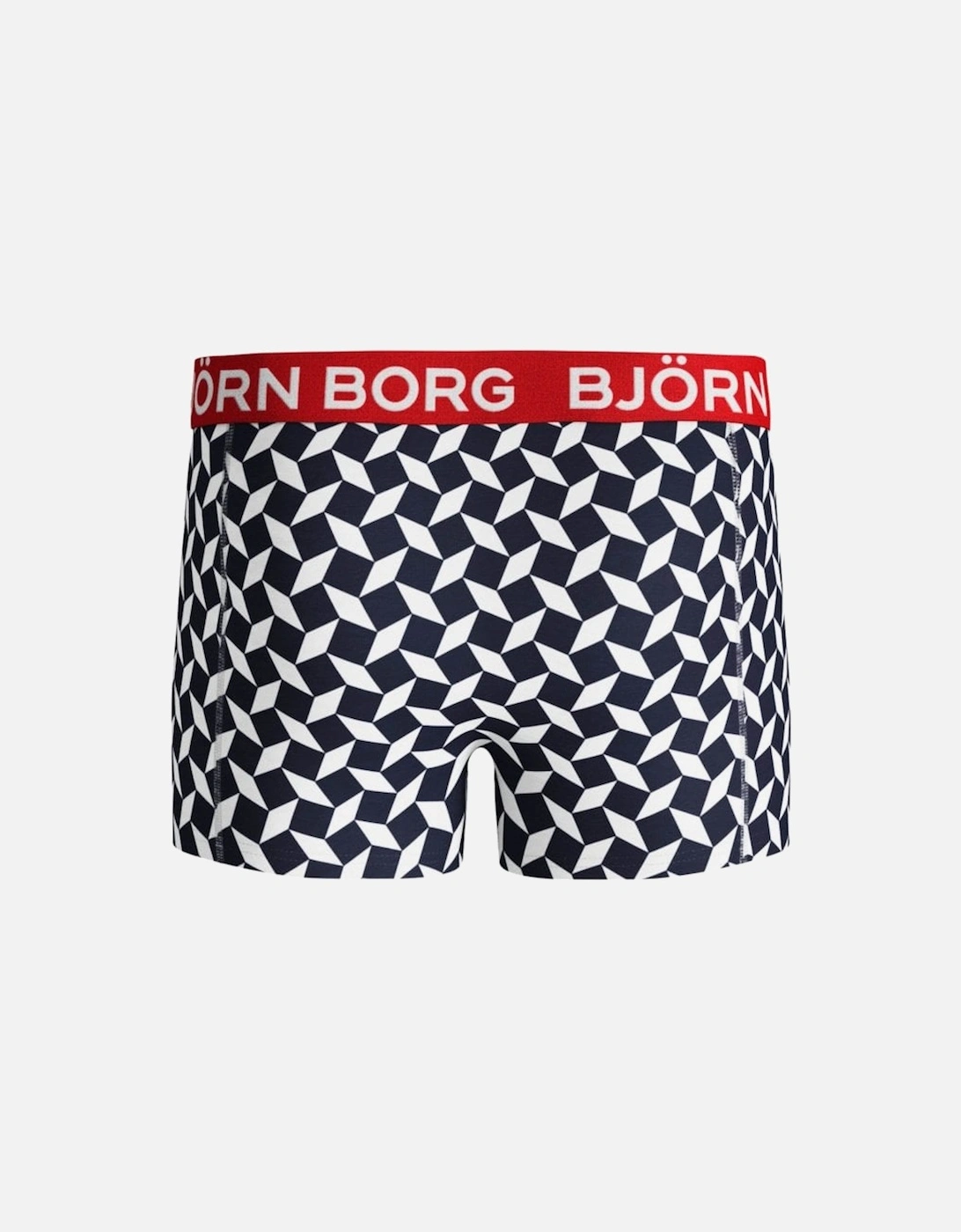 2-Pack Geo & Camo Print Boys Boxer Trunks, Navy/Blue