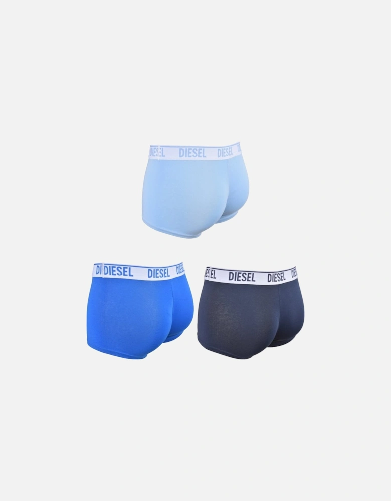 3-Pack Classic Logo Boxer Trunks, Black/Blue