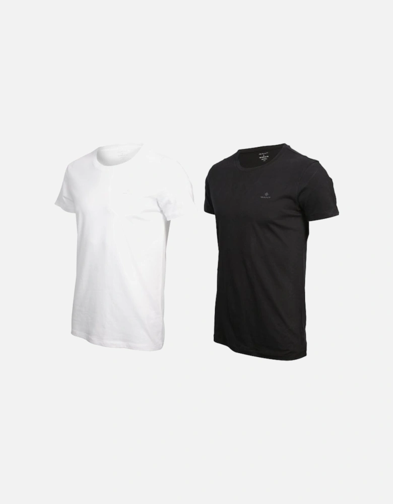 2-Pack G Logo Crew-Neck T-Shirts, Black/White