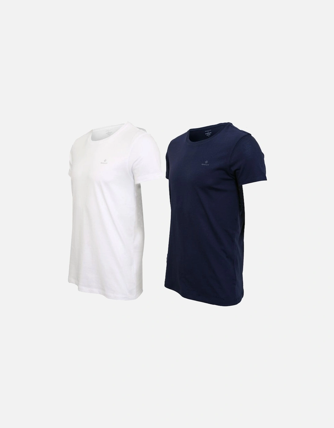 2-Pack G Logo Crew-Neck T-Shirts, Navy/White