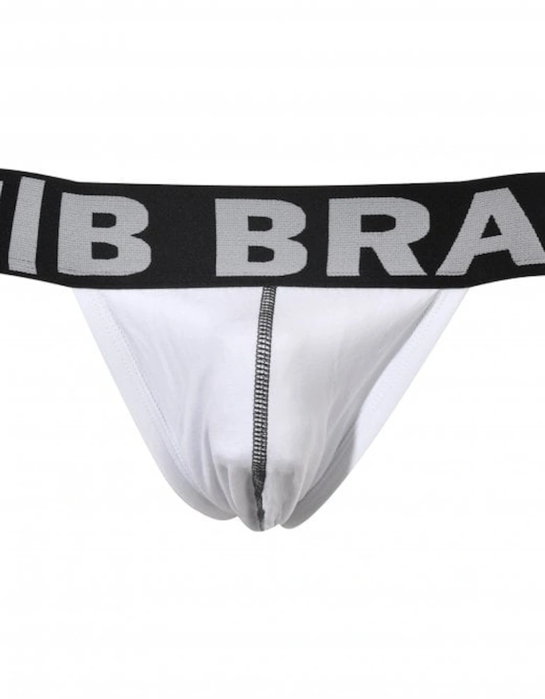 Black Band All-Round Logo Jockstrap, White