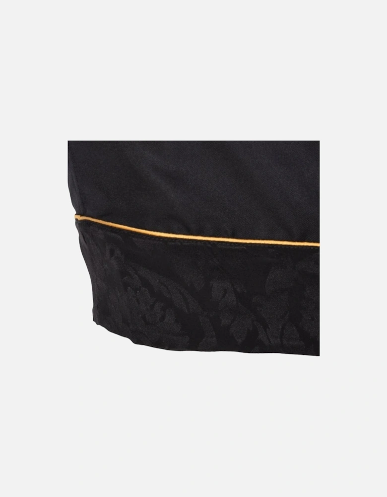 Gold Trim Silk Pyjama Bottoms, Black