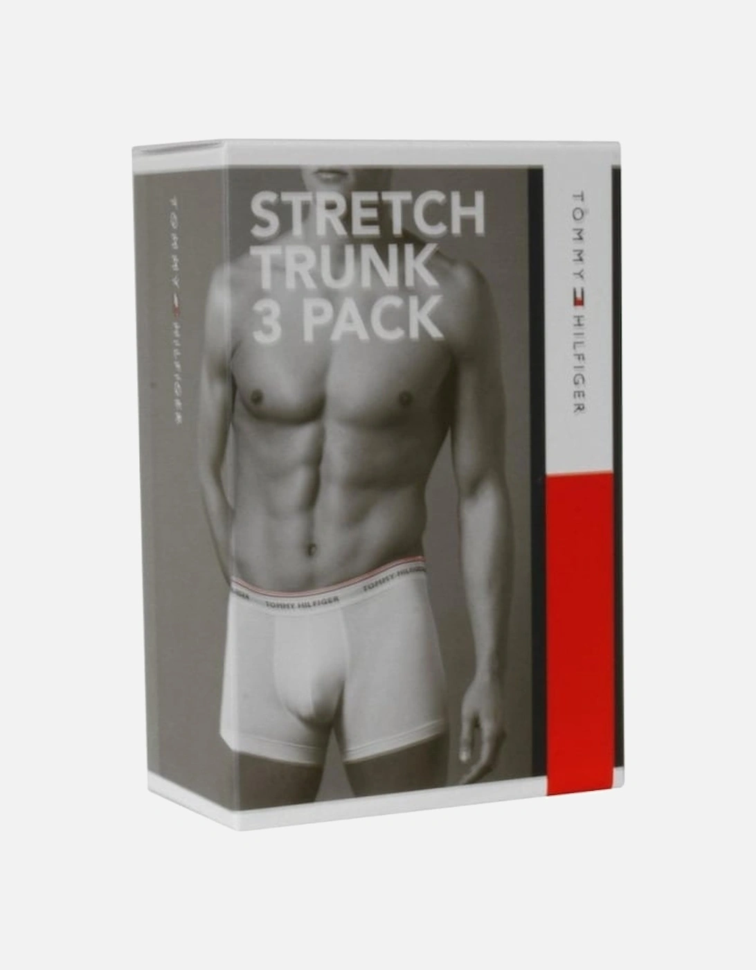 3-Pack Premium Essentials Boxer Trunks, Navy/Red/White