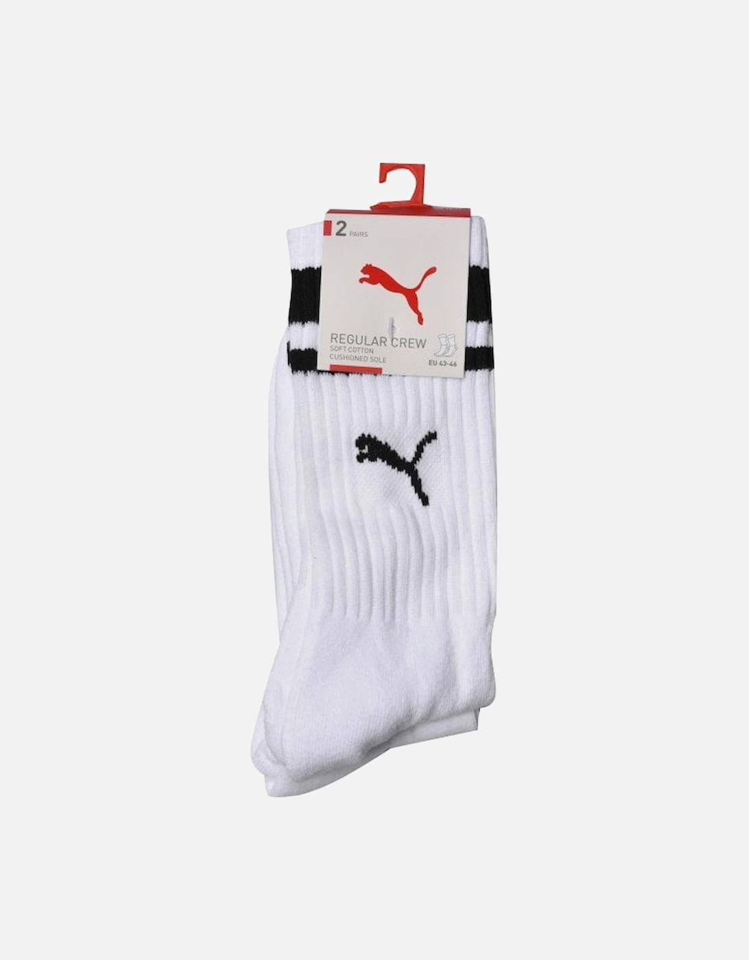 2-Pack Heritage Stripe Sports Socks, White