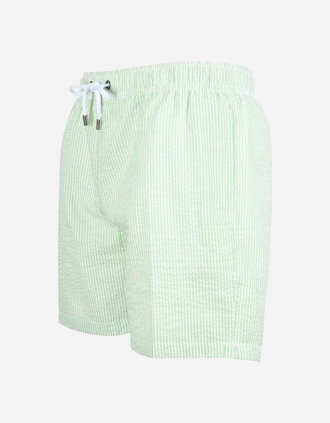 Seersucker Swim Shorts, Kiwi Green