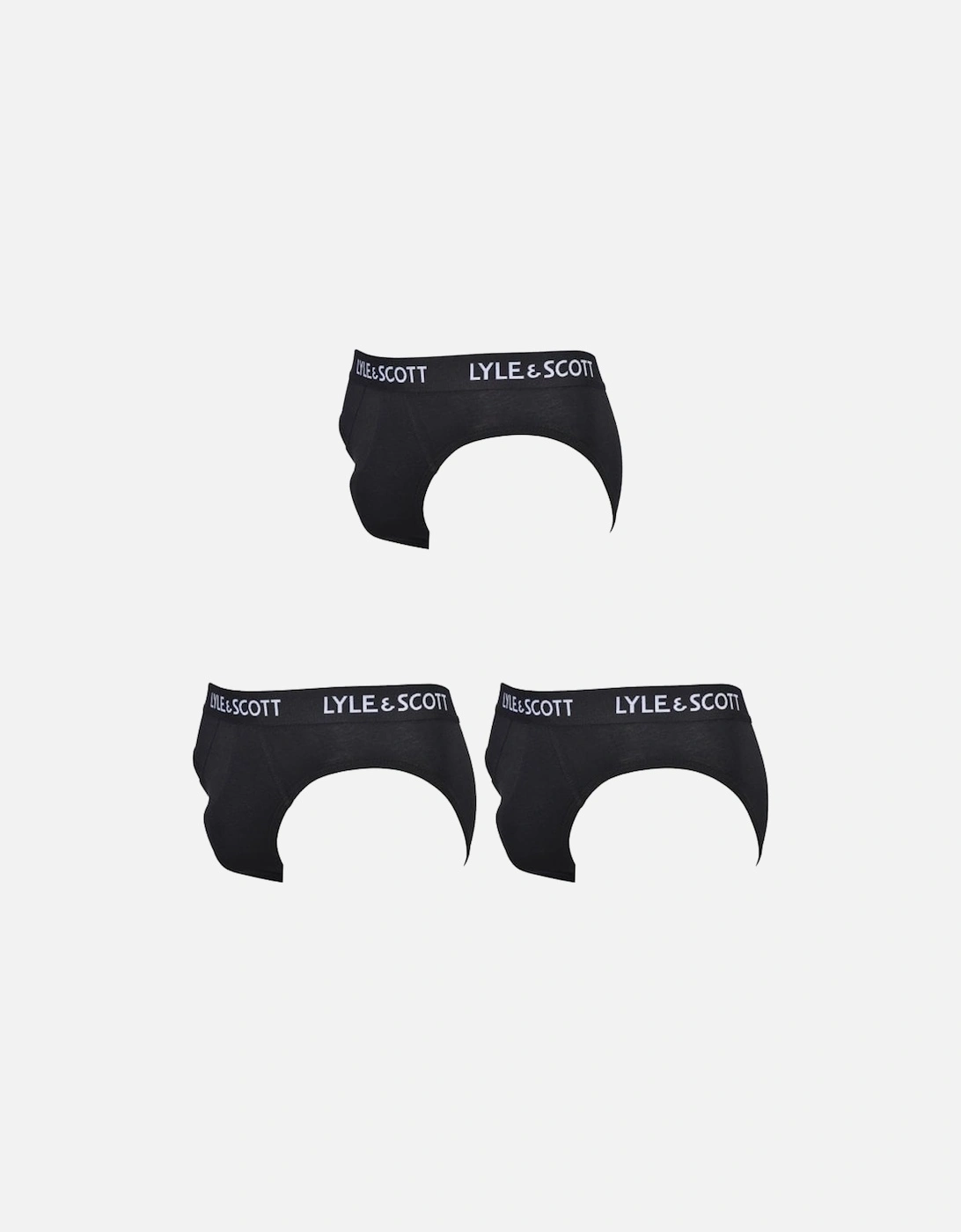 3-Pack Classic Logo Briefs, Black