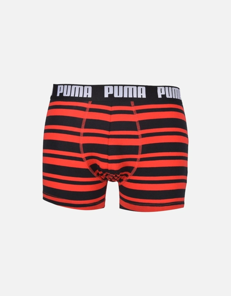 2-Pack Heritage Stripe Boxer Briefs, Red/Black