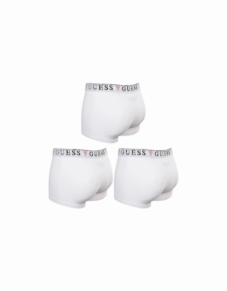 3-Pack Classic Logo Boxer Trunks, Optic White