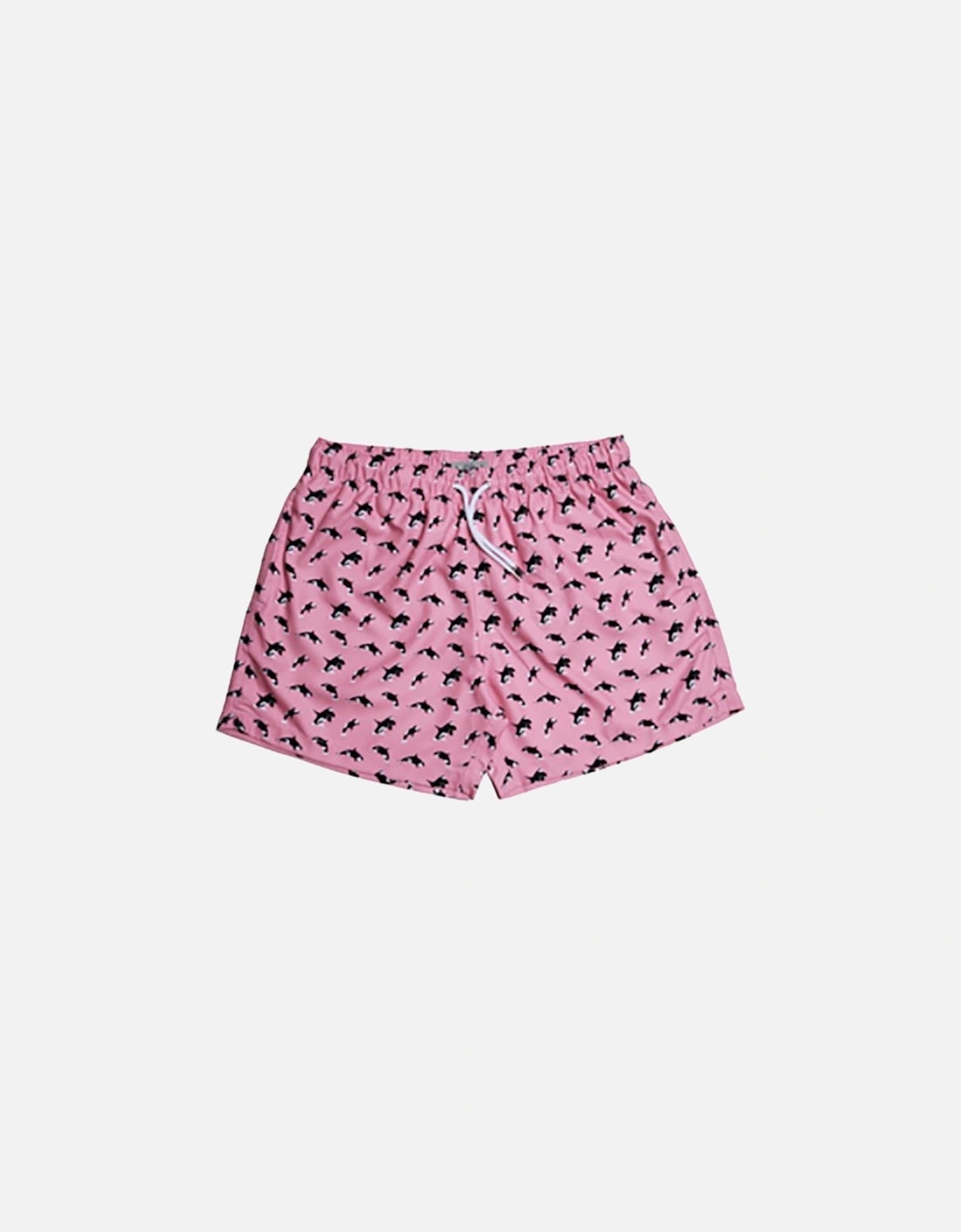 Killer Whales Swim Shorts, Pastel Pink