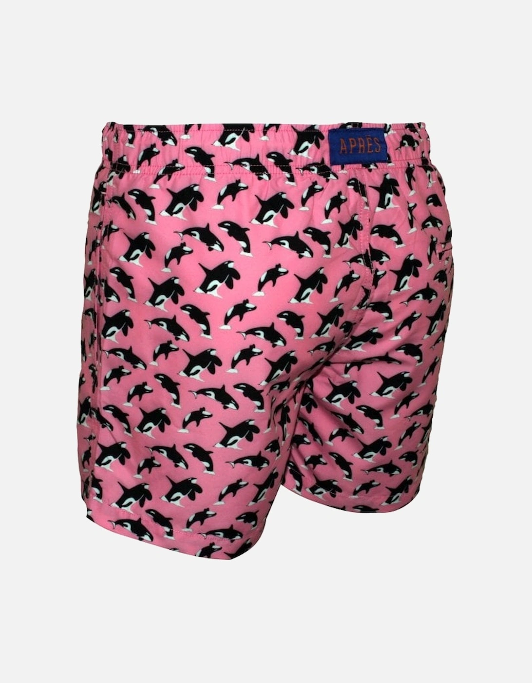 Killer Whales Swim Shorts, Pastel Pink