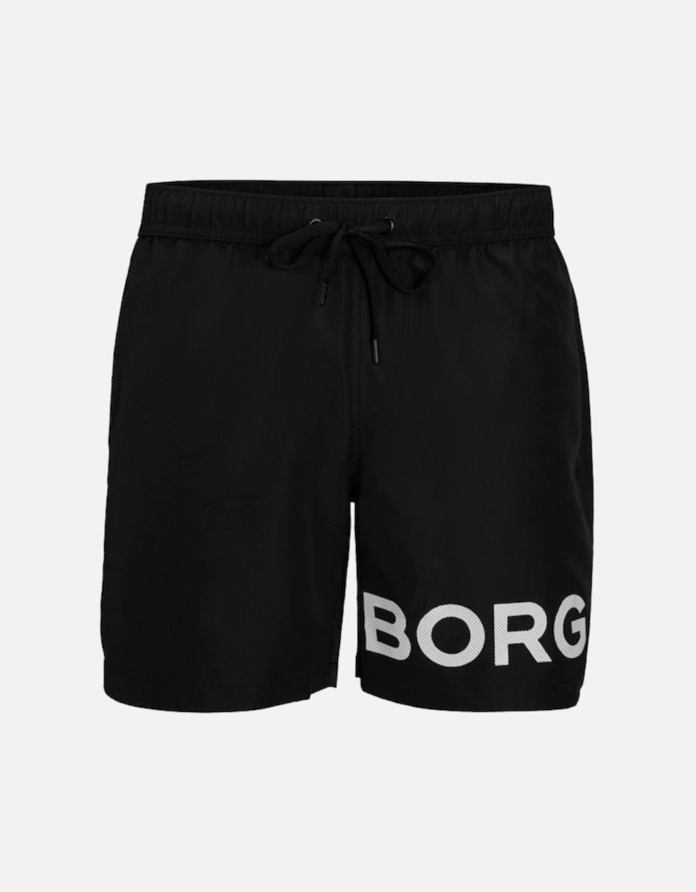 BORG Logo Karim Boys Swim Shorts, Black