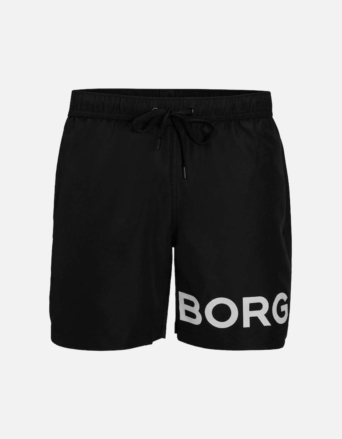 BORG Logo Karim Boys Swim Shorts, Black, 3 of 2